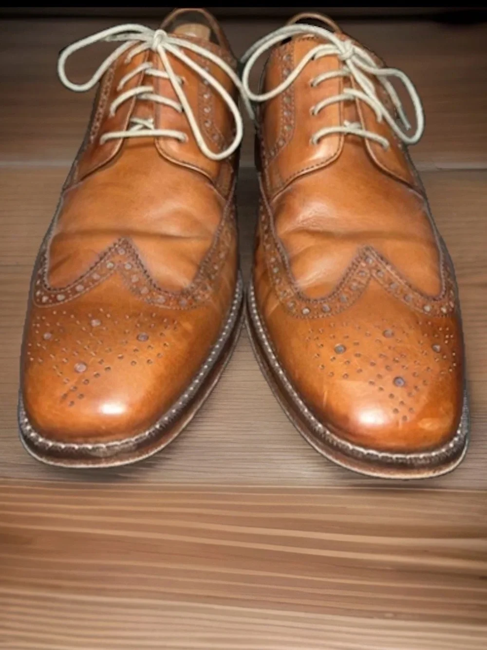 Cole Haan Leather Wingtip Dress Oxfords in Brown Men's Size 11 Shoe